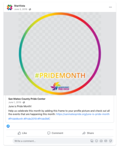 Facebook frame for Pride Month Facebook frame for Pride Month